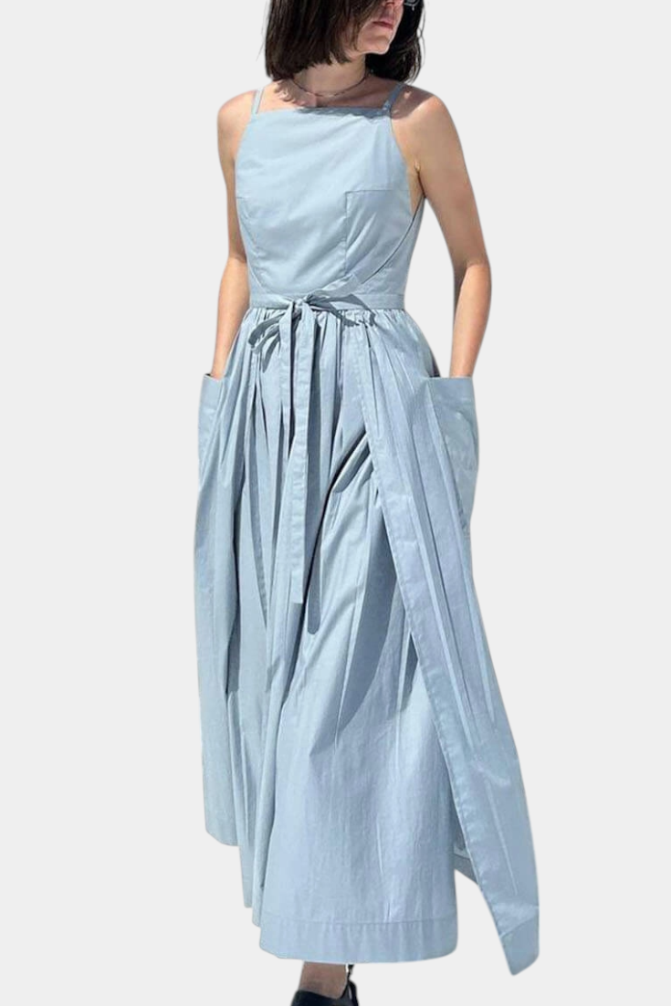 Maëlle™ | Robe fluide à superposition ceinturée avec poches oversize