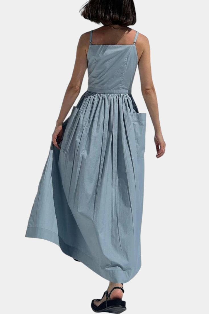 Maëlle™ | Robe fluide à superposition ceinturée avec poches oversize