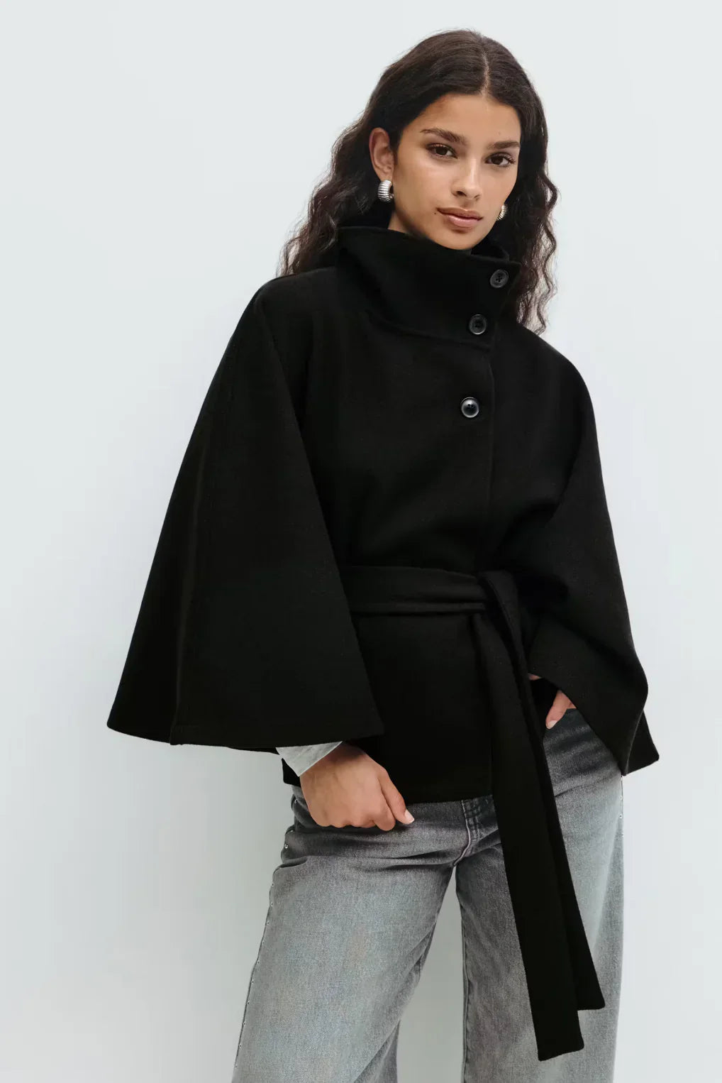 Amara™ | Cape Jacket avec Ceinture