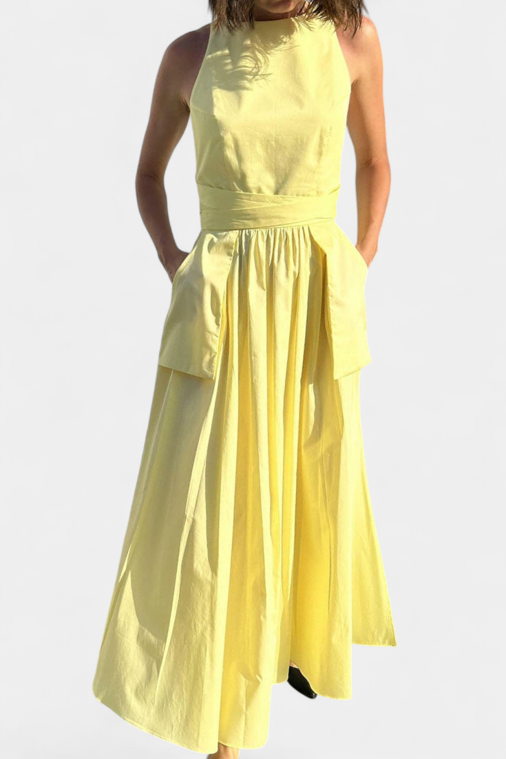 Maëlle™ | Robe fluide à superposition ceinturée avec poches oversize