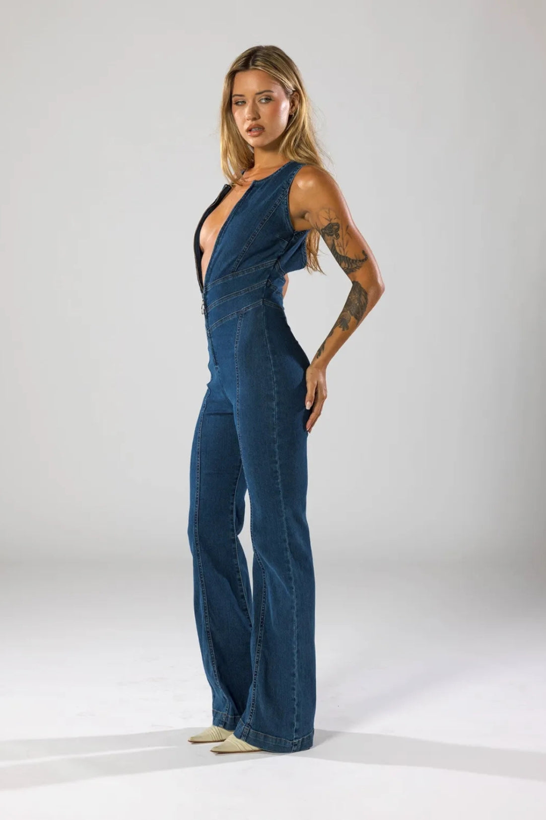 ÉLODIE | COMBINAISON EN DENIM ÉLÉGANTE