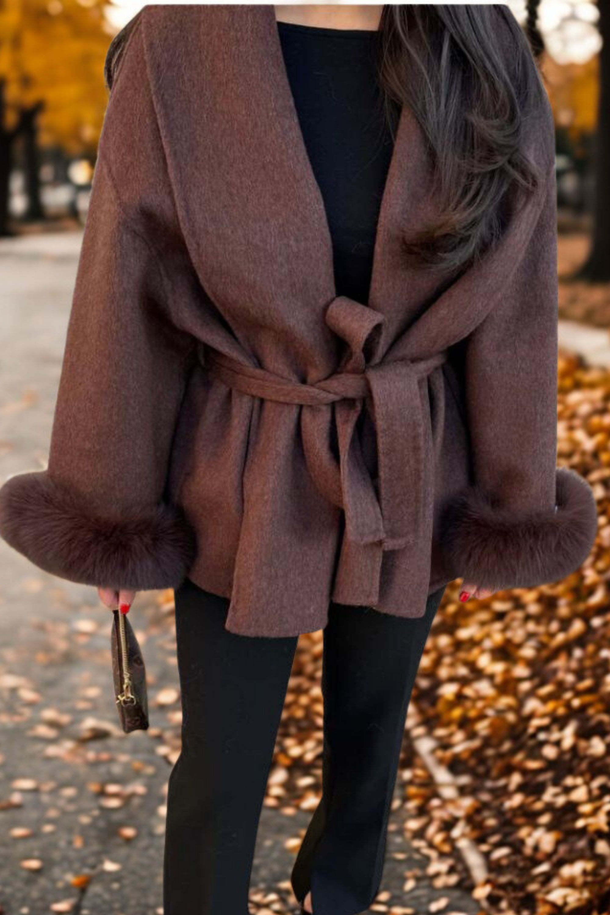 Manteau Fourrure Manche