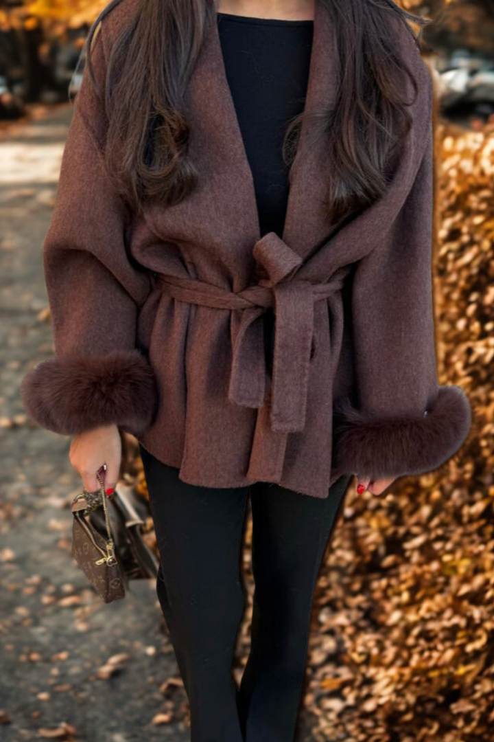 Manteau Fourrure Manche