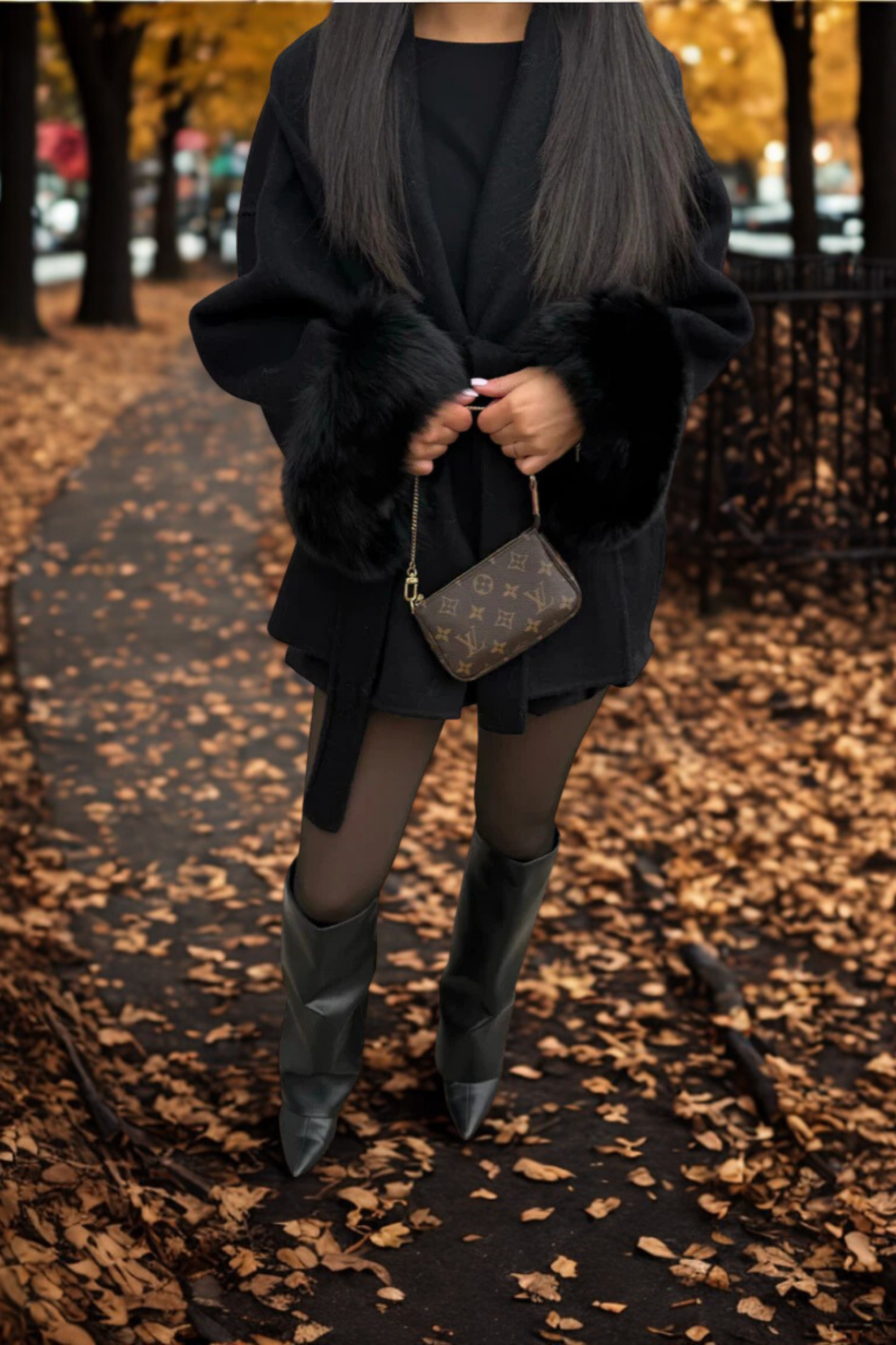 Manteau Fourrure Manche