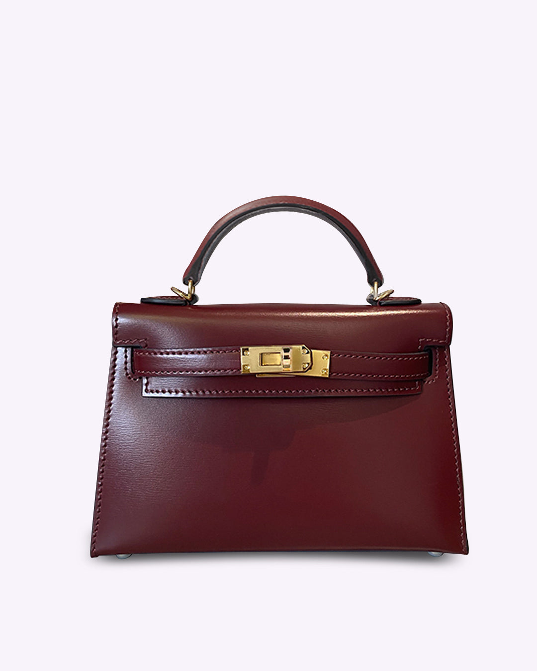 AMÉLIA | MINI SAC EN CUIR BORDEAUX ÉLÉGANT