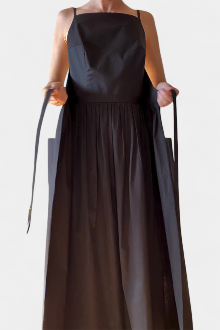 Maëlle™ | Robe fluide à superposition ceinturée avec poches oversize