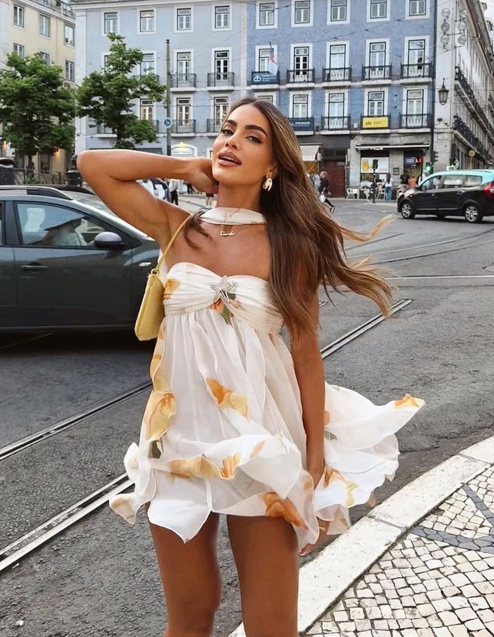 Solène™ | Robe d’été à fleurs et volants légers