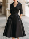 Lina - Robe midi en satin