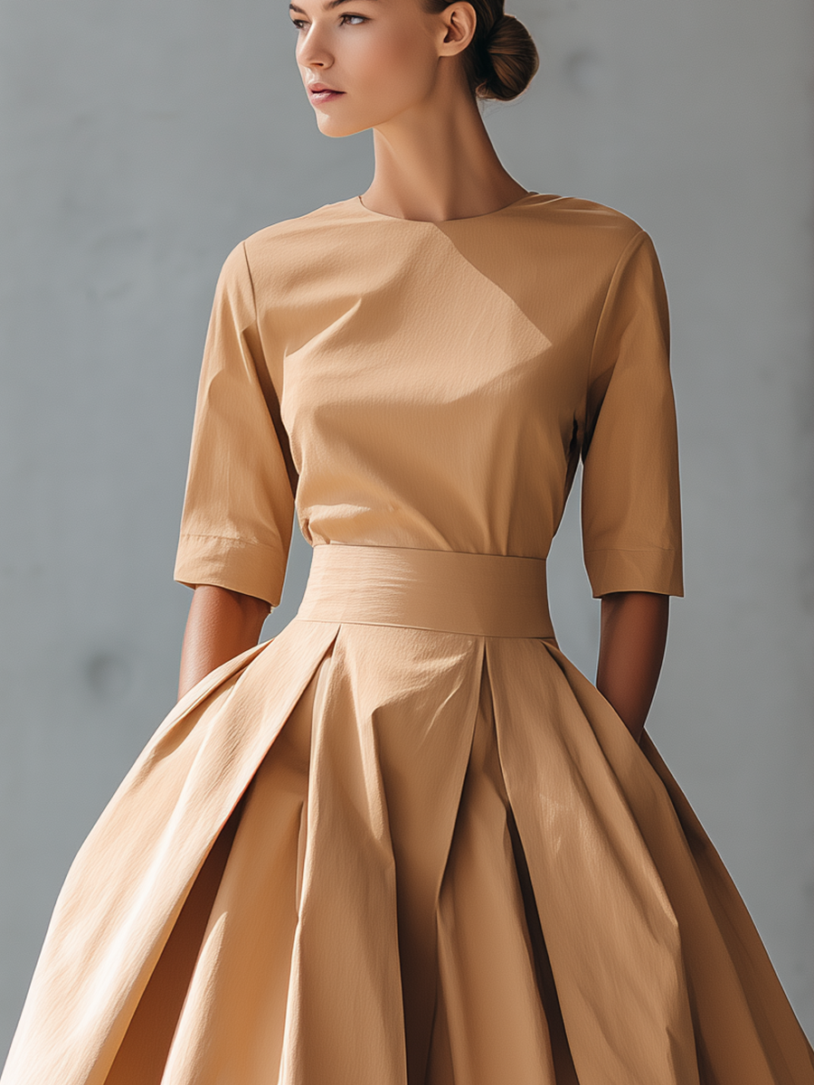 Robe midaxi élégante à taille sculptée