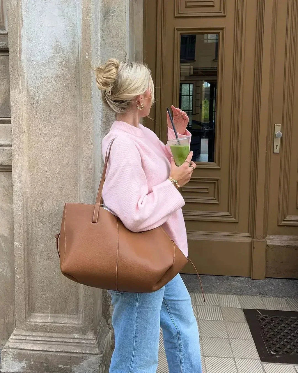 ÉLODIE | PULL ROSE À MANCHES LONGUES