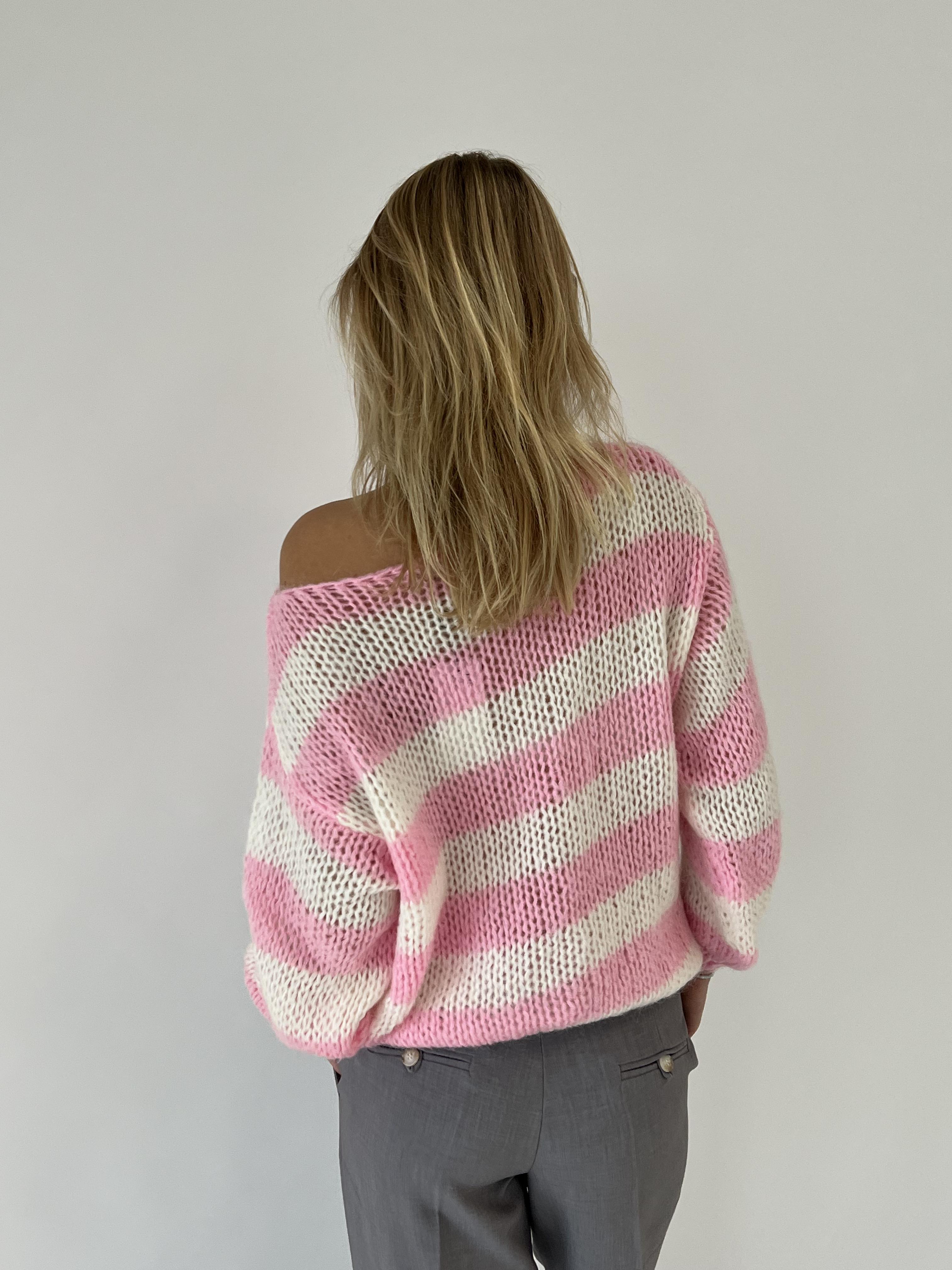 AMÉLIE | PULL OVERSIZE EN TRICOT RAYÉ