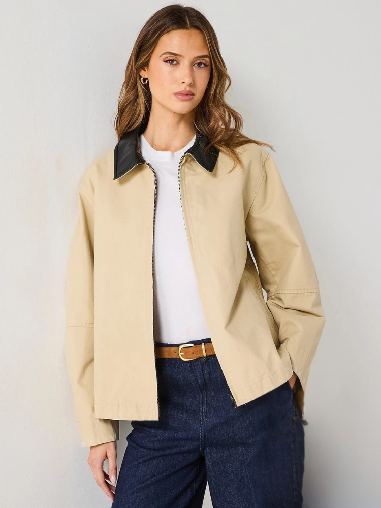 Élise™ | Veste intemporelle à col contrastant