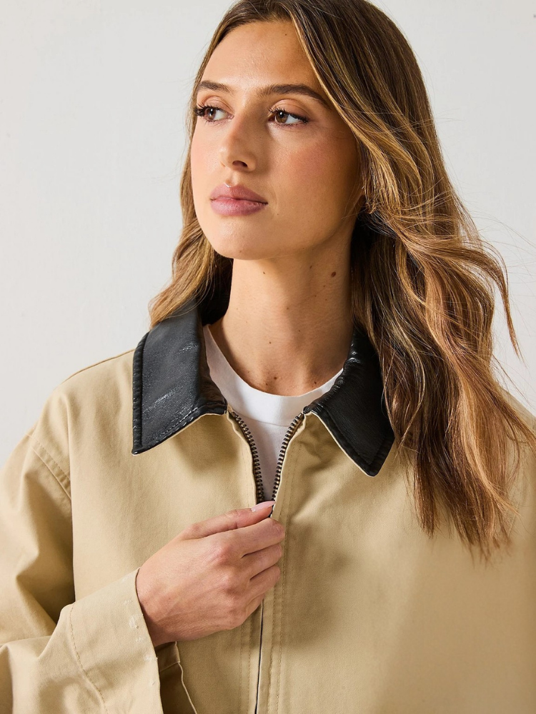 Élise™ | Veste intemporelle à col contrastant